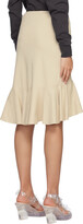 Thumbnail for your product : we11done Beige Banded Frill Midi Skirt