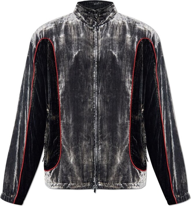 Diesel J Hay Treated Velvet Track Jacket