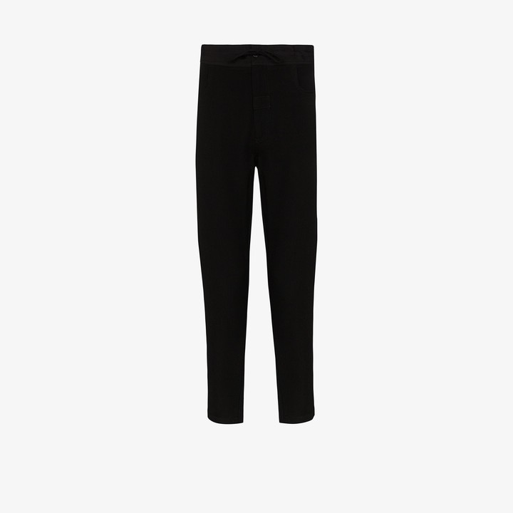 tie waist skinny trousers