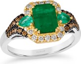 Thumbnail for your product : LeVian Couture New Emerald (1 ct. t.w.), Costa Smeralda Emeralds (1/5 ct. t.w.) & Diamond (3/8 ct. t.w.) Ring in Platinum & 14k Gold