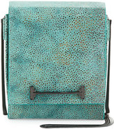 Thumbnail for your product : Halston Pebbled Leather Crossbody Bag, Seafoam