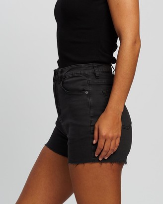 Silent Theory Women's Black Denim - Brooklyn Cut Off Denim Shorts - Size One Size, 12 at The Iconic