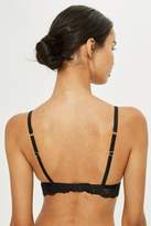 Thumbnail for your product : Topshop Black Lace Padded Triangle Bra