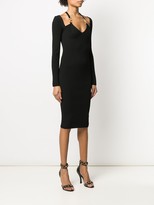 Thumbnail for your product : Versace Medusa detail ribbed dress