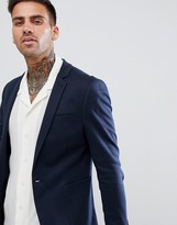 Thumbnail for your product : ASOS Design DESIGN super skinny blazer in navy jersey
