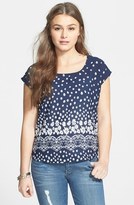 Thumbnail for your product : Blu Pepper Cap Sleeve Tee (Juniors)