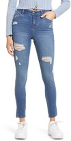 Thumbnail for your product : 1822 Denim High Waist Ripped Skinny Jeans