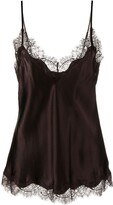 Thumbnail for your product : Sainted Sisters Scarlett Lace Trim Silk Camisole Top