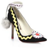 Thumbnail for your product : Webster Sophia Remmie Suede & Rabbit Fur Pumps