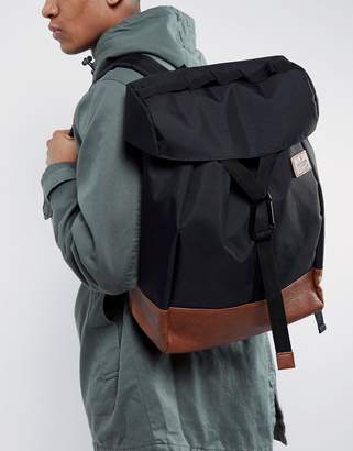 ASOS Backpack In Black With Carabiner Fastening