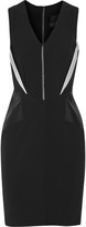 Thumbnail for your product : Yigal Azrouel Leather-paneled stretch-twill dress