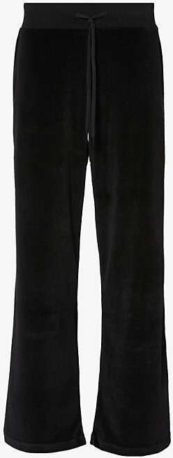 Balenciaga Womens Black Drawstring Straight-leg Low-rise Velour Jogging  Bottoms - ShopStyle Pants