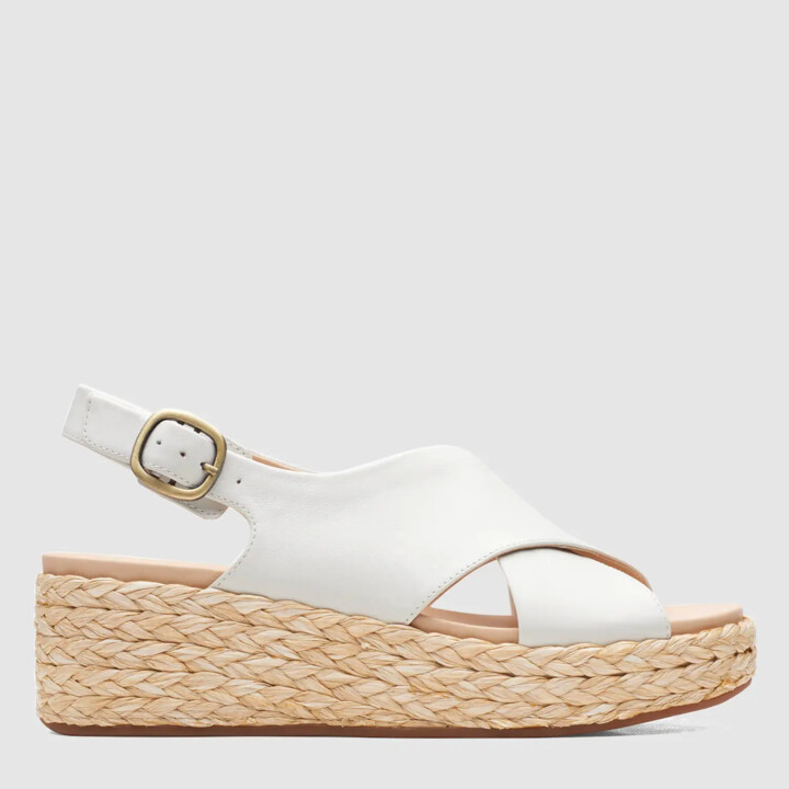 clarks shoes white sandals