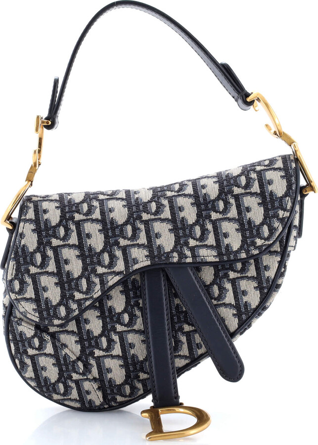 Christian Dior Saddle Handbag Oblique Canvas Mini