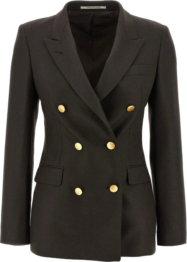 Tagliatore Double-Breasted Peak Lapel Blazer
