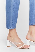 Thumbnail for your product : Nasty Gal Womens Walk 'Round the Block Faux Leather Strappy Sandals - White - 7