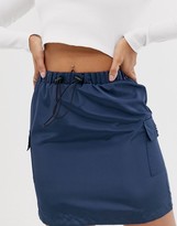 Thumbnail for your product : Daisy Street mini skirt with toggle detail in navy