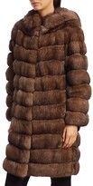 Thumbnail for your product : The Fur Salon Hooded Sable Fur Long Coat