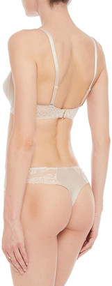 Wacoal Eclat Lace And Satin Mid-rise Briefs