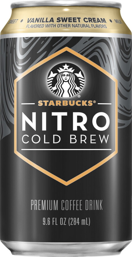 Starbucks Nitro Cold Brew Vanilla Premium Iced Coffee Drink, 9.6 fl oz, 8 Pack Cans