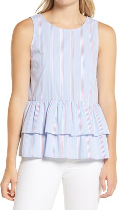 Blue Striped Sleeveless Top | Shop the world's largest collection 