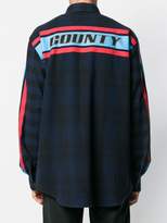 Thumbnail for your product : Marcelo Burlon County of Milan button front logo printed sleeve shirt