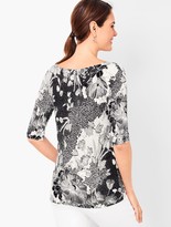 Thumbnail for your product : Talbots Dolman-Sleeve Bateau-Neck Sweater - Floral