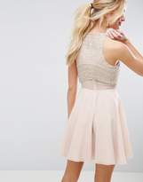 Thumbnail for your product : ASOS Design Embellished Crop Top Beaded Mini Dress