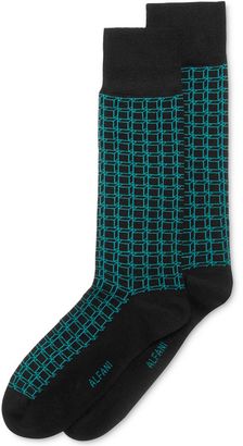 Alfani Men's Box-Grid Socks, Created for Macy's