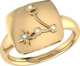 Thumbnail for your product : LMJ - Pisces Two Fish Constellation Signet Ring In 14 Kt Yellow Gold Vermeil