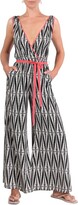 Thumbnail for your product : Everyday Ritual Iman Geo-Print Surplice Jumpsuit