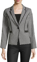 Thumbnail for your product : Laundry by Shelli Segal Jacquard One-Button Jacket, Black/Multi