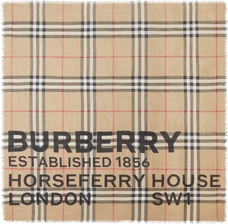Burberry Pink Horseferry Print Silk Square Scarf