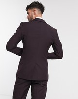 Thumbnail for your product : New Look skinny suit jacket in plum
