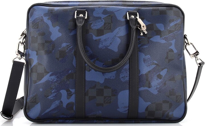Louis Vuitton Porte-Documents Voyage Briefcase Limited Edition Camouflage  Damier Cobalt PM - ShopStyle Satchels & Top Handle Bags