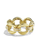 Thumbnail for your product : David Yurman Oval Large Link Bracelet with Diamonds in Gold