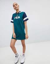 Thumbnail for your product : Fila Oversized T-Shirt Dress With Hood In Color Block