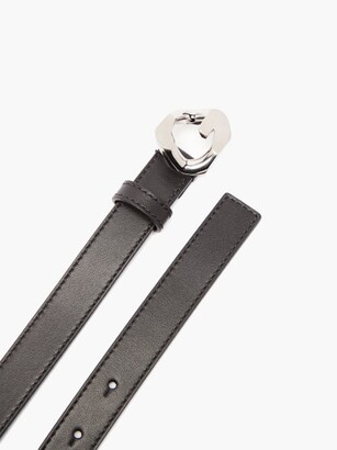 Givenchy G Chain Leather Belt - Black Silver