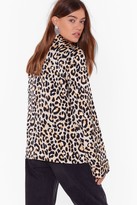 Thumbnail for your product : Nasty Gal Womens Catch Meowt Oversized Leopard Blazer - Beige - 10