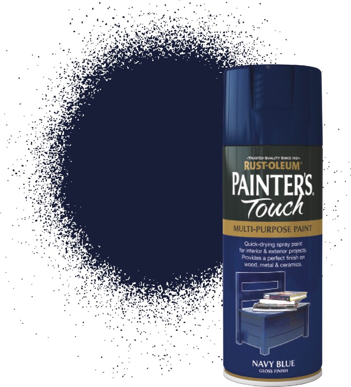 RustOleum Navy Blue Gloss Painter's Touch Spray Paint 400ml Navy