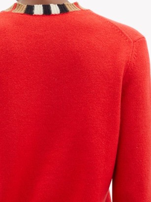 Burberry Eyre Icon-striped Cashmere Sweater - Red