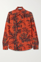 Thumbnail for your product : Bella Freud Little Prince Printed Silk Crepe De Chine Blouse - Red