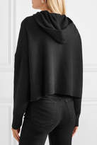 Thumbnail for your product : Theory Cropped Cashmere Hoodie - Black