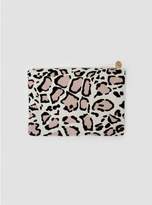 Thumbnail for your product : Clare Vivier Snow Cat Printed Hair Clutch Bag