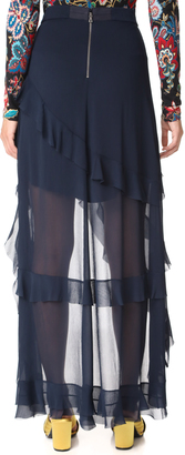 Alice + Olivia Lavera Asymmetrical Ruffle Skirt