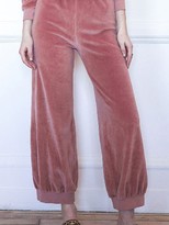 Thumbnail for your product : SUZIE KONDI High-Waisted Harem Velour Pants