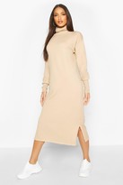 Thumbnail for your product : boohoo Premium Knitted Roll Neck Maxi Dress