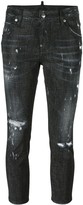 Thumbnail for your product : DSQUARED2 Cool Girl cropped microstudded jeans