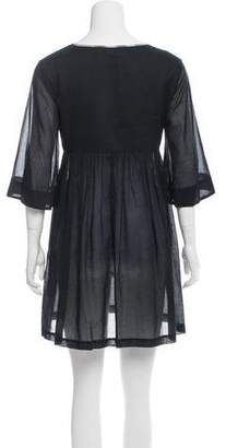 Burberry Nova Check-Trimmed Mini Dress