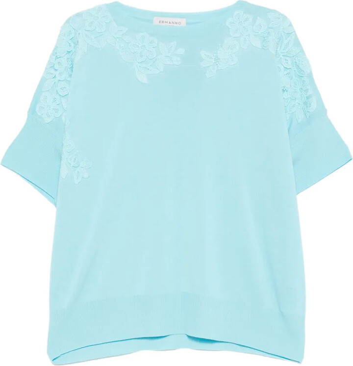 ERMANNO FIRENZE Floral-Lace Top